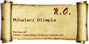 Mihalecz Olimpia névjegykártya